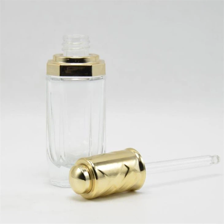 Glod Glass Dropper Bottle